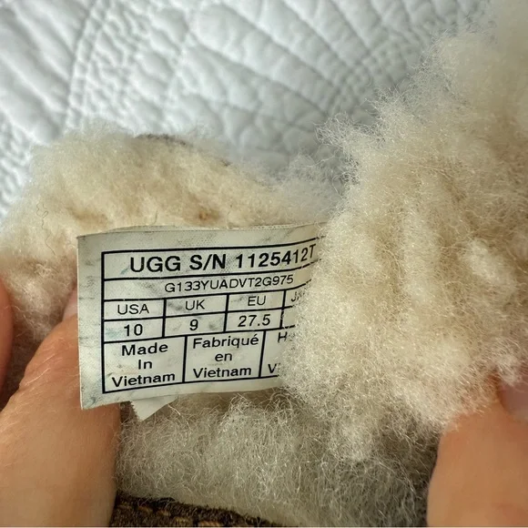 UGG Kids Mini Bailey Flex Boots Chestnut Suede Size 10 Shearling Warm - Picture 8 of 8